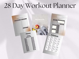 Digital 28 Day Workout Planner With Hyperlinks. Fitness Planner, Workout Challenge - Etsy Canada
