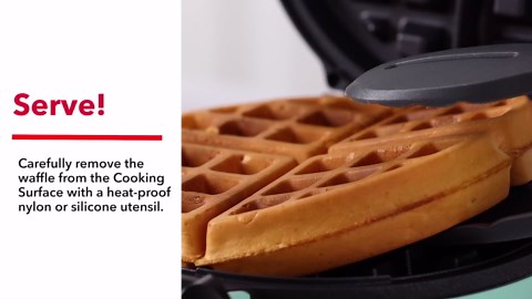 DASH Flip Belgian Waffle Maker – 1” Thick Waffle Mold, Nonstick Waffle Iron with Quick Heat-Up, Surface - Rotating Belgian Waffle Maker for Kids and Families, Just Add Batter (Black)