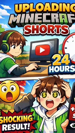 I tried 24 hours Minecraft source video upload challenge #mindcraft #shorts @minecraft