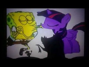 Timon Crying Over Spongebob And Twilight Sparkle Kiss