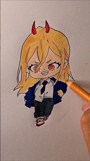 How to draw chibi-style bodies in under 30 seconds #drawingtutorial #chibistyle #chainsawman