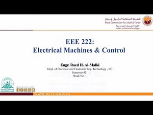 Electrical Machines & Control_EEE 222_Lecture 1