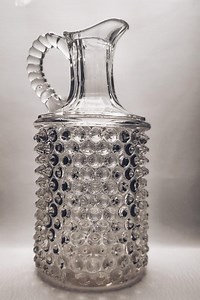 120y.o. Hobnail Glass Cruet | Victorian Oil & Vinegar Bottle | EAPG - Etsy Canada