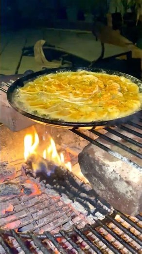 BEST Potato Dish Ever? Pommes Anna Cooked Over Wood Fire #cooking #bbq #food