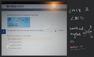 BIG IDEAS MATH Chapter 7: Adjacent and Vertical Angles > Sectio... | Filo