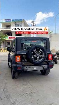 Updated Thar LXT RWD 2026 😍 #shorts #thar #mahindra #review #car