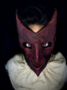 Mischievous Devil Mask for Halloween, Masquerade, Cosplay - Handcrafted Demon Face Costume Accessory - Etsy