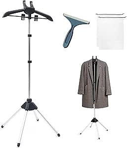 T Shirt Display Stand Clothing Display Rack, Portable Pant Rack Adjustable Garment Rack Jersey Hanger Stand, T-shirt Display Stand for Vendors, Retail, Boutique, Trade Shows, Store, Events, Black