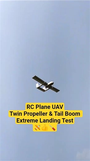 RC Plane UAV Aircraft | Design Twin Tailboom &Twin Propulsion- Flight & Landing Test 🛩️👍