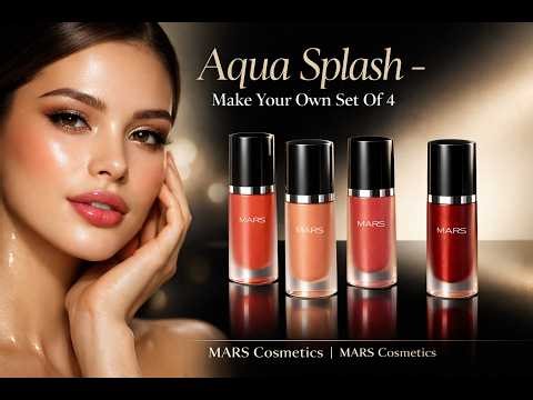 MARS Aqua Splash Lip Tint Set – Custom 4 Shades for Juicy Hydration 💄💦