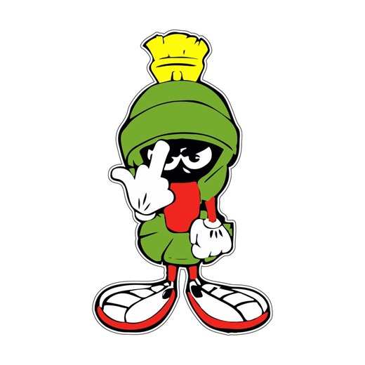 Marvin the Martian Flip off Funny Vinyl Sticker for Car Bumper, Window, Laptop - Etsy