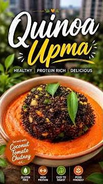 Healthy Quinoa Upma in Just 15 Minutes! 🥣 | PCOS Friendly | Weight Loss Breakfast #healthyfood