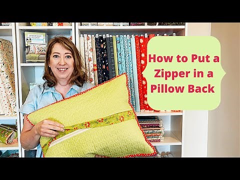 How to Put a Zipper in a Pillow Back