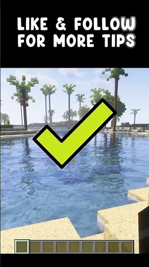 Best settings for realistic water using complementary shaders #shorts #minecrafttutorial