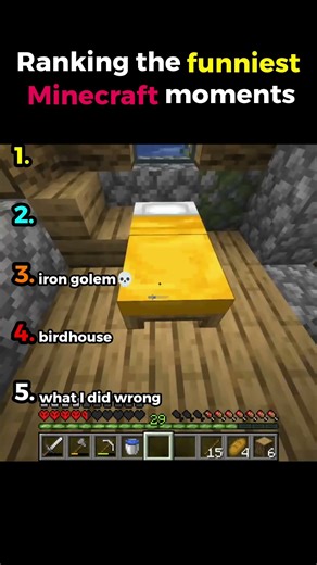 Ranking the funniest Minecraft moments #funny #ranking #minecraft