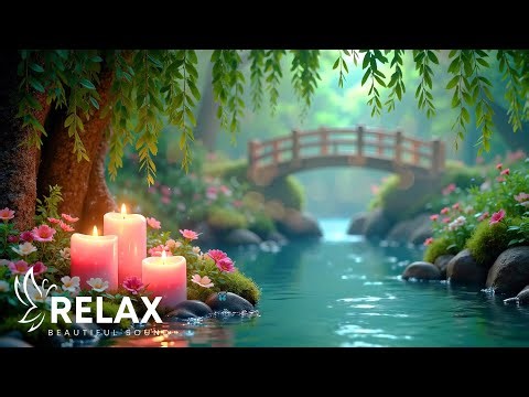 Soothing Spa Ambience 🌿 Flowing Water & Candlelight | Soft Piano for Calm Mind & Serenity