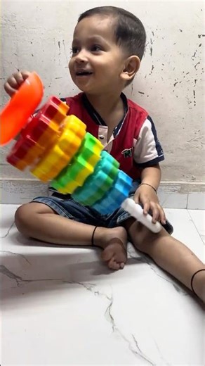 Colorful Stacking Gear Toy for Babies | Brain Development Learning Toy for 1+ Year Kids #littleone