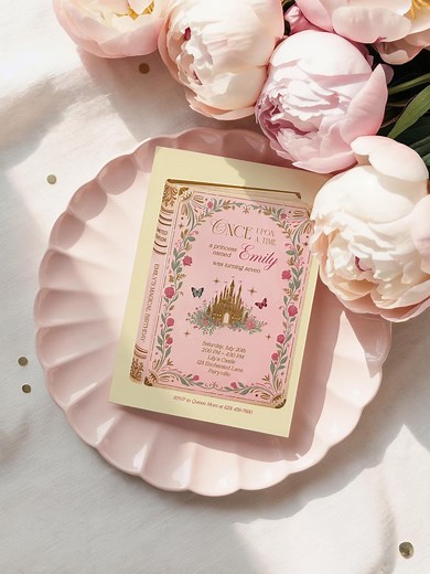 Once Upon a Time Birthday Invitation Template, Editable Princess Storybook Birthday Invite, Printable Storybook Birthday Invites, P006 - Etsy