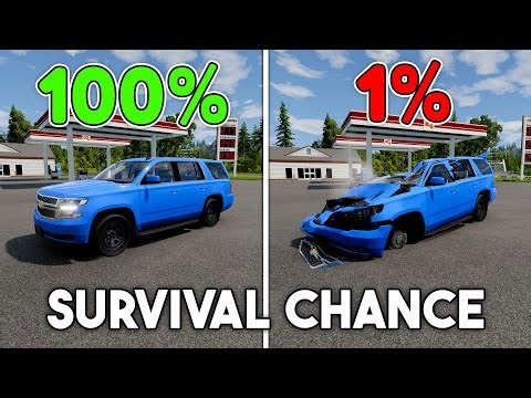 17 Minutes of Realistic Crashes | BeamNG.drive Survival Chance Test