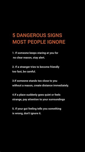 5 DANGEROUS SIGNS MOST PEOPLE IGNORE