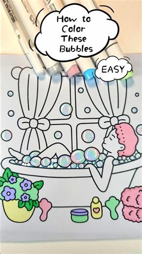 How to Color These Bubbles 🫧 Easy & Fun Coloring Trick