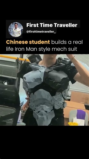 A university student in Chongqing has built a full size wearable mech suit inspired by Iron Man.