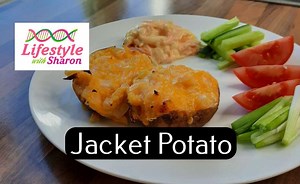 Jacket Potato Stuffed with Cheese & Onion - Lifestyle with Sharon
