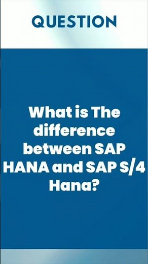 What is the difference between SAP Hana and sap S/4 Hana?