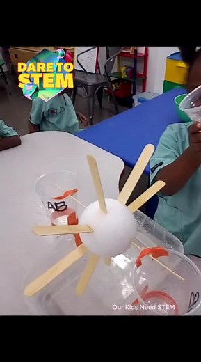 Hydropower Experiment: (Hydroelectric power is produced with moving water) #hydropower #waterflow #stem #stemteachers #pearlandtx #electricity #kids