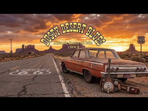 Classic Route 66 Blues Mix 🌵 Driving Acoustic Rhythm & Wailing Harmonica