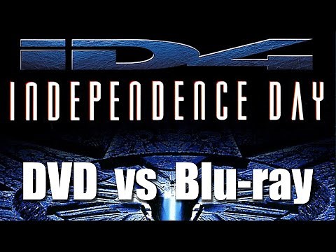 Blu-ray vs Upscaled DVD vs DVD Split Screen Comparison (Independence Day)