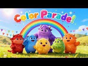 Color Parade | Learn Colors with Cute Monsters | Fun Kids Song & 3D Animation