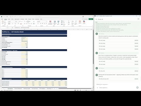 Build a DCF Model in Excel with AI (Cicely AI Demo)