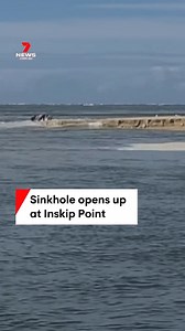 251K views · 768 reactions | A sinkhole has opened at Inskip Point, as hundreds of campers and day-trippers head to the popular peninsula for the Anzac Day weekend. #7NEWS | 7NEWS Brisbane | Facebook
