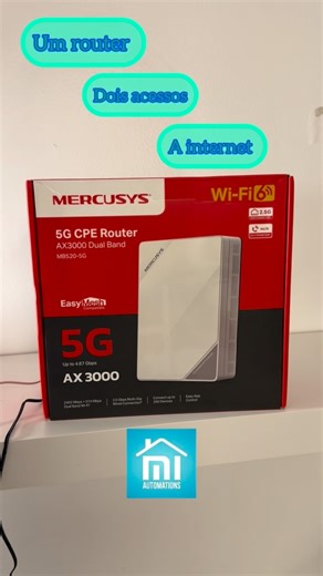 Mi Automations on Instagram: "Com este novo router da @mercusyspt temos a vantagem de poder criar um acesso à internet com redundância entre o acesso móvel 5G e um operador por cabo, garantindo assim um sistema de backup/failover para nossa internet, algo muito importante nos dias de hoje e também muito útil para quem tem uma casa inteligente, mantendo assim a mesma segura e controlável mesmo com um dos serviços de internet em baixo 👌 Além desta característica, ainda tem outras das cais destaco