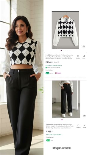 ✨ Outfit Ideas from Meesho: Woman Top and Jeans ✨ #meesho #meeshofinds