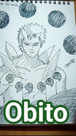Obito sketch #youtubeshorts #anime #smartartandcrafts #artandcraft #art