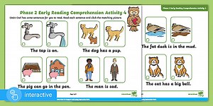 Interactive PDF: Phase 2 Early Reading Comprehension Activity 4