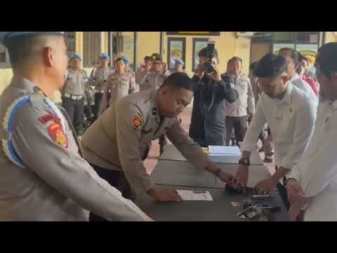 Pemeriksaan senjata api (senpi) organik dan DP3D oleh Divpropam Polri Di Polres Banjar