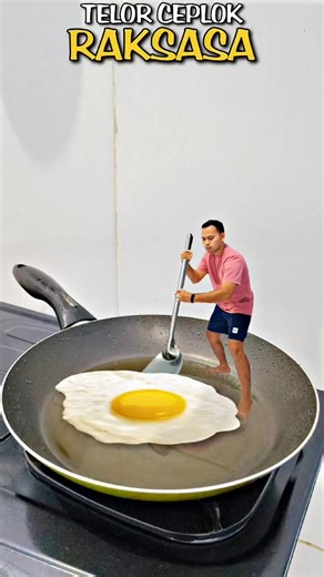 Apa❗Masak Telur Ceplok Raksasa ❗Begini Cara Buatnya❗#editing #tutorial