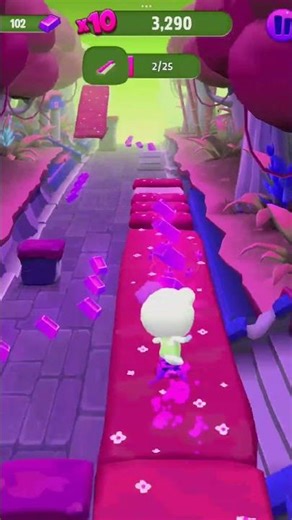 Talking Tom Gold Run Talking Panda Champion Angela Hit All Raccoons & Enjoys Coin Collection #Shorts
