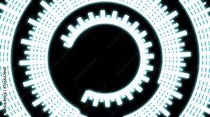 HUD Circle Speedometer Bold XL Blue Animation Loop