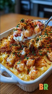 The Famous 'Lazy' Lobster & Shrimp Casserole Tender lobster and shrimp are folded into a velvety cheese sauce enriched with aromatics, then baked beneath a buttery Ritz cracker crust. This streamlined technique delivers indulgent flavor with minimal effort, emphasizing balance, texture, and controlled heat. 🛒Ingredients : 1/2 lb cooked lobster meat, chopped into chunks 1/2 lb small cooked shrimp, peeled and deveined, tails off 2 tbsp unsalted butter 1/2 cup onion, finely chopped 1/2 cup celery,