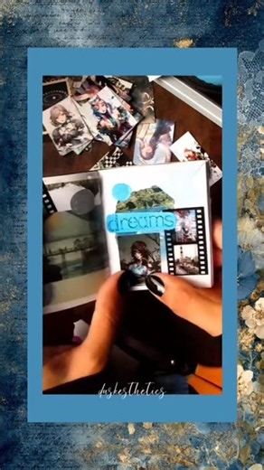 Mini scrapbook with Me 🩵✨️ #journaling #scrapbooking #junkjournal #mixedmedia #diy #collageart #art