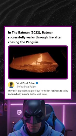 The Batman 2022 Batman Walks Through Real Fire in a Special Heat-Proof Suit