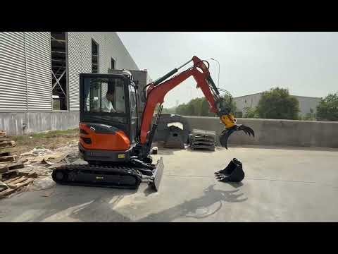Unleashing the Power: Excavator Beast with a Log Grapple!