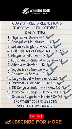 YESTERDAY’S FOOTBALL RESULTS | WINNING SLIP CONFIRMED 🏆 (14 OCT 2025)