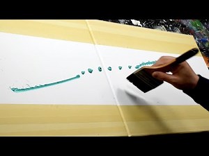 EASY ABSTRACT PAINTING DEMO For Beginners In Acrylics with masking tape | Eternium