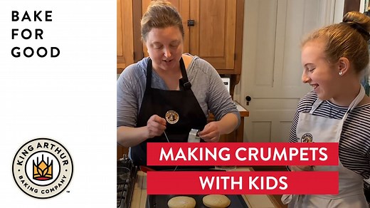 Have you ever had crumpets before? They hit that buttery breakfast spot right between English muffins and pancakes. Amy and Grace are back to teach you — and your kids — how easy and delicious they can be! Follow along with the recipe: https://bakewith.us/Crumpets | King Arthur Baking Company