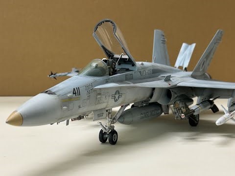 FULL BUILD! Academy 1/32 Scale F/A-18C Hornet VFA-105 Gunslingers